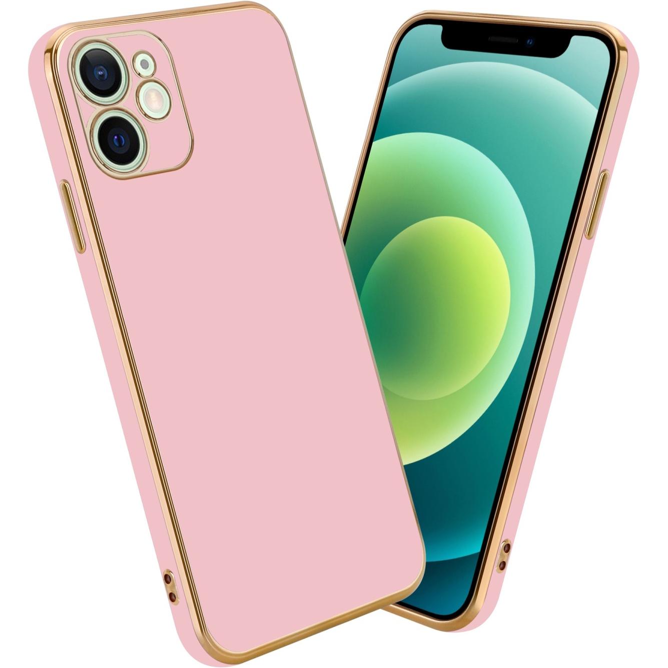 Cadorabo Hülle für Apple iPhone 12 MINI im TPU mit Kameraschutz LM130 Style (Apple iPhone 12 mini), Smartphone Hülle, Ro...
