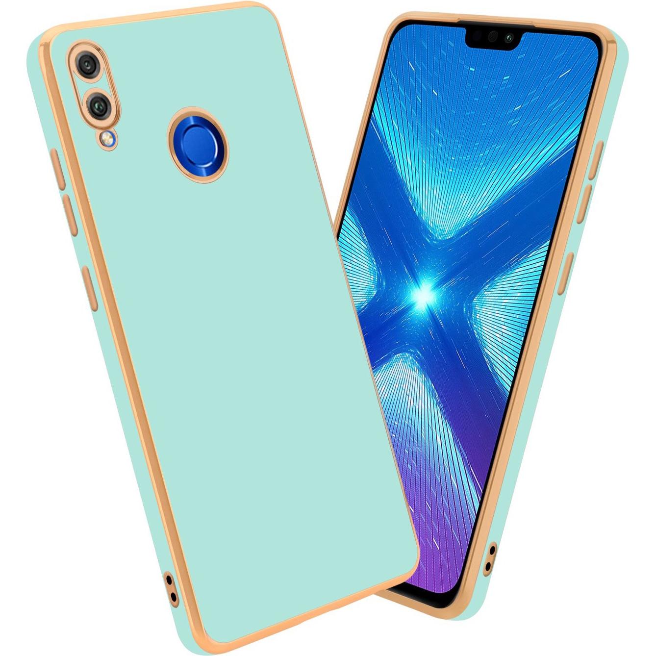 Cadorabo Hülle für Honor 8X im TPU mit Kameraschutz LM130 Style (Honor 8X), Smartphone Hülle, Grün