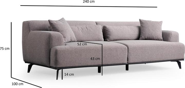 Produktbild Atelier del Sofa Jaguar (3-Sitzer)