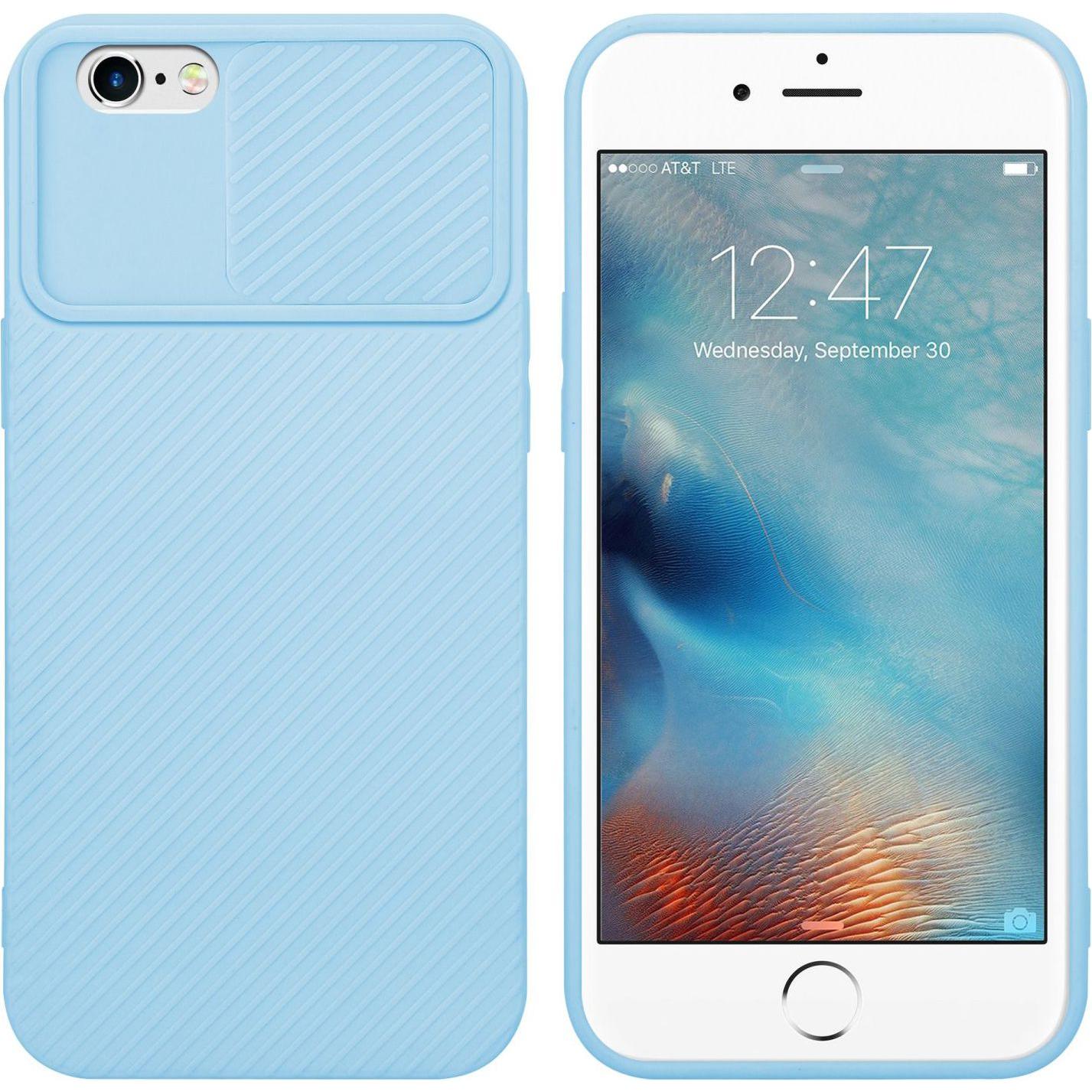 Thumbnail - Cadorabo Hülle für Apple iPhone 6 / 6S im TPU mit Kameraschutz LM009 Style (Apple iPhone 6), Smartphone Hülle, Blau