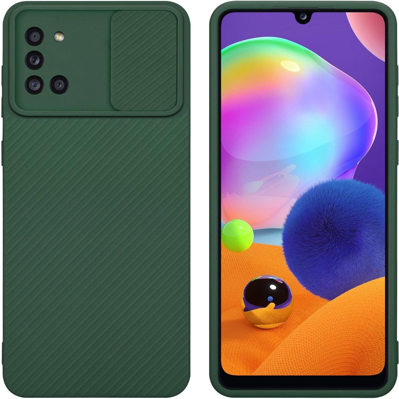 Cadorabo Hülle für Samsung Galaxy A31 im TPU mit Kameraschutz LM009 Style (Samsung Galaxy A31), Smartphone Hülle, Grün