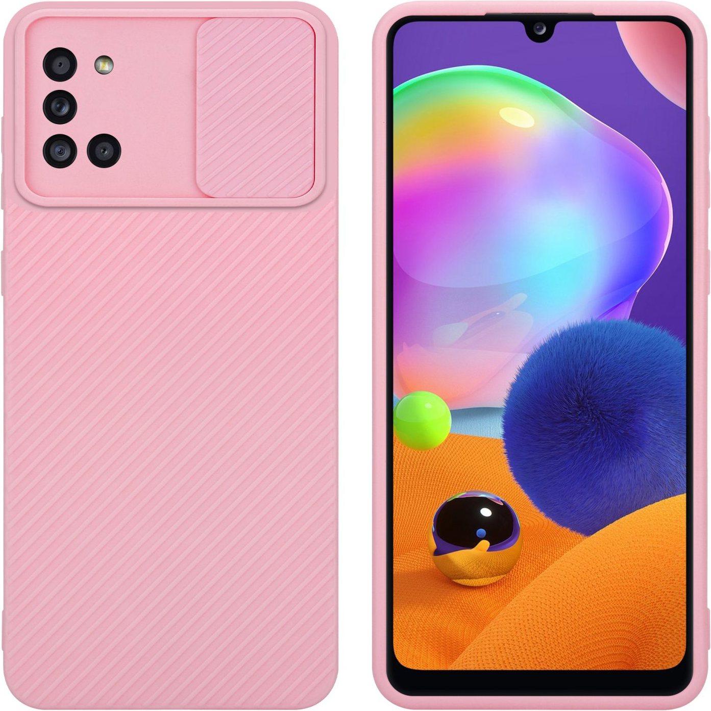 Thumbnail - Cadorabo Hülle für Samsung Galaxy A31 im TPU mit Kameraschutz LM009 Style (Samsung Galaxy A31), Smartphone Hülle, Rosa