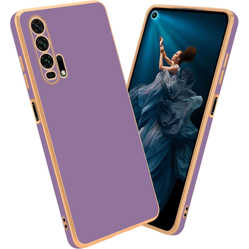 Cadorabo Hülle für Honor 20 PRO im TPU mit Kameraschutz LM130 Style (20 Pro), Smartphone Hülle, Violett