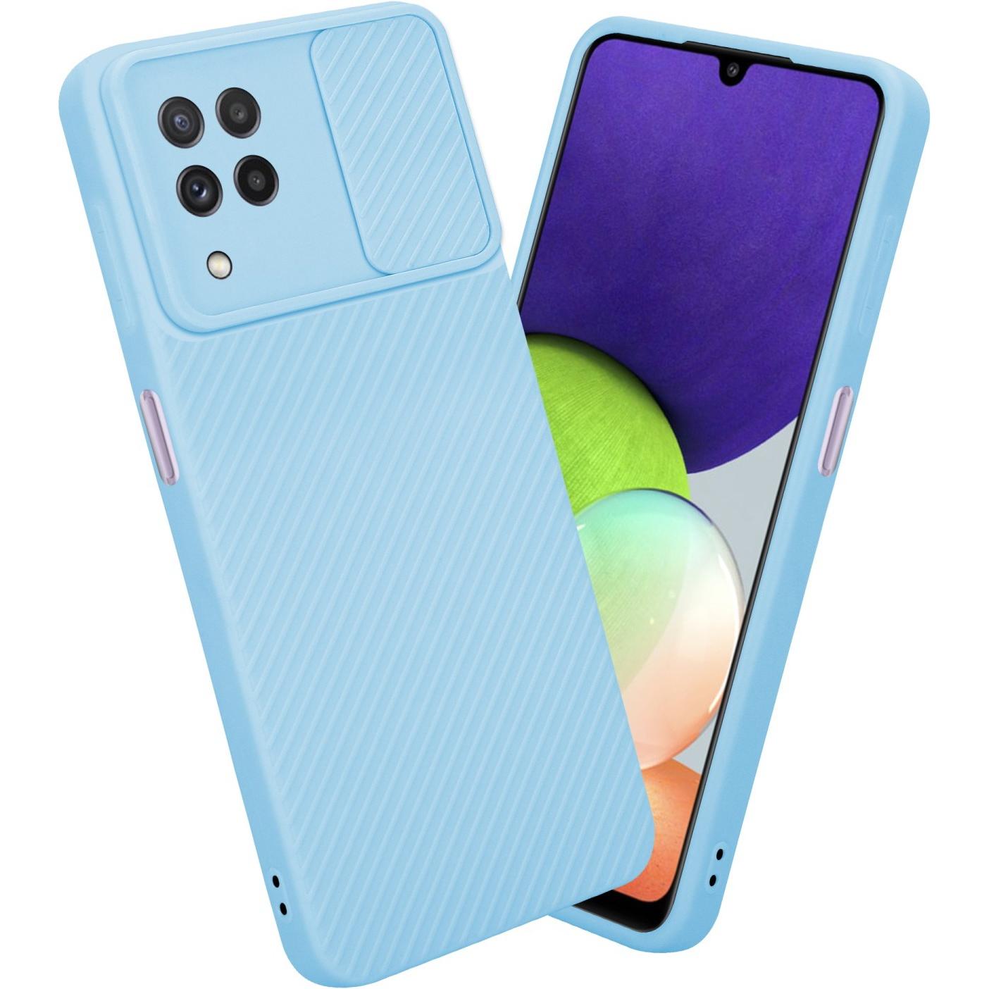 Thumbnail - Cadorabo Hülle für Samsung Galaxy A22 4G im TPU mit Kameraschutz LM009 Style (Samsung Galaxy A22), Smartphone Hülle, Bla...