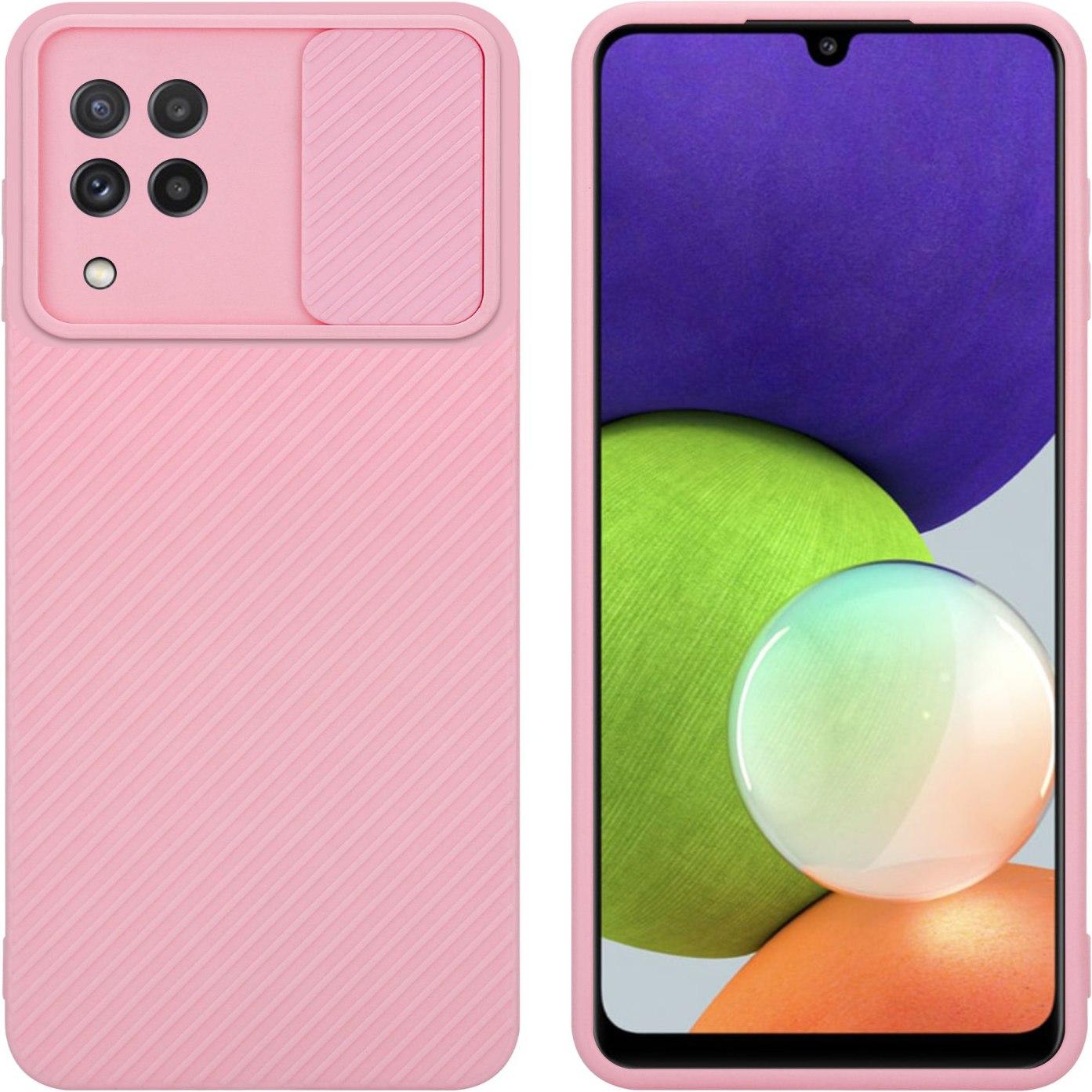Cadorabo Hülle für Samsung Galaxy A22 4G im TPU mit Kameraschutz LM009 Style (Samsung Galaxy A22), Smartphone Hülle, Ros...
