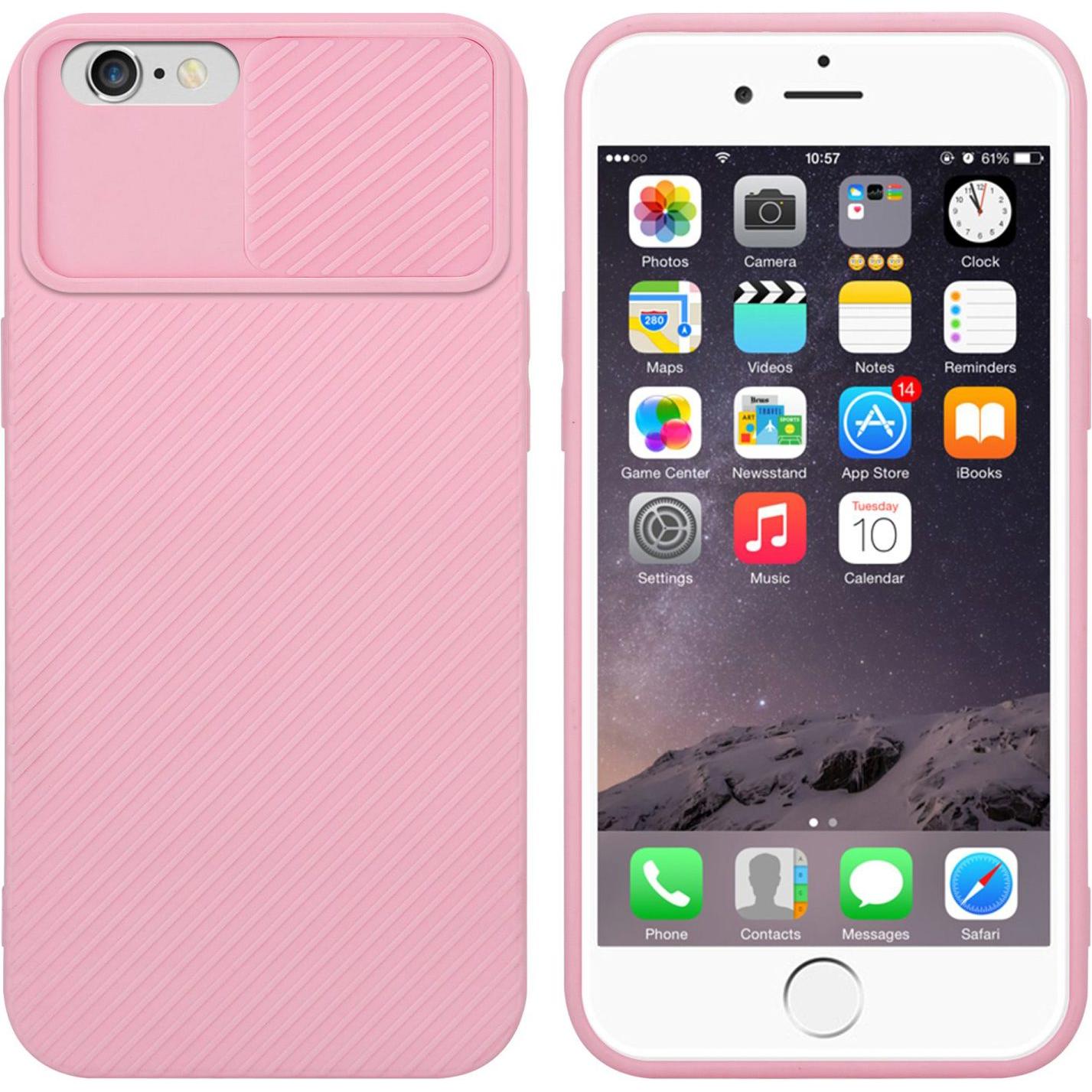Cadorabo Hülle für Apple iPhone 6 PLUS / 6S PLUS im TPU mit Kameraschutz LM009 Style (Apple iPhone 6 Plus), Smartphone H...