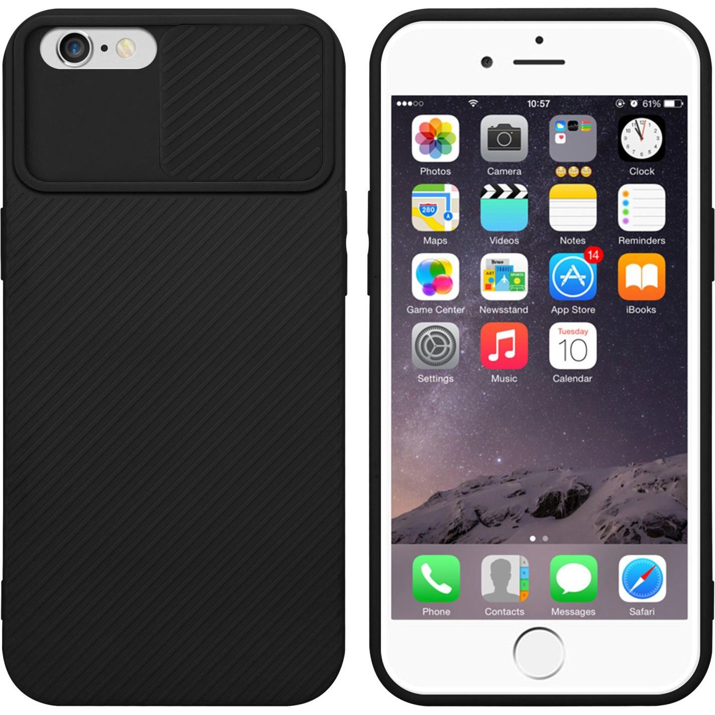 Cadorabo Hülle für Apple iPhone 6 PLUS / 6S PLUS im TPU mit Kameraschutz LM009 Style (Apple iPhone 6 Plus), Smartphone H...