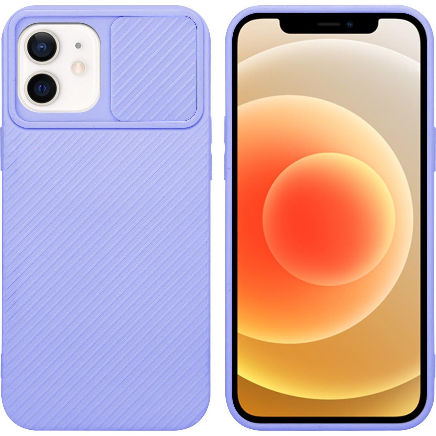 Thumbnail - Cadorabo Hülle für Apple iPhone 12 im TPU mit Kameraschutz LM009 Style (Apple iPhone 12), Smartphone Hülle, Violett
