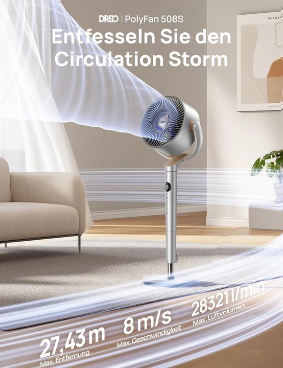 Actual product image Dreo Smart Standventilator mit RGB Light (20 dB)