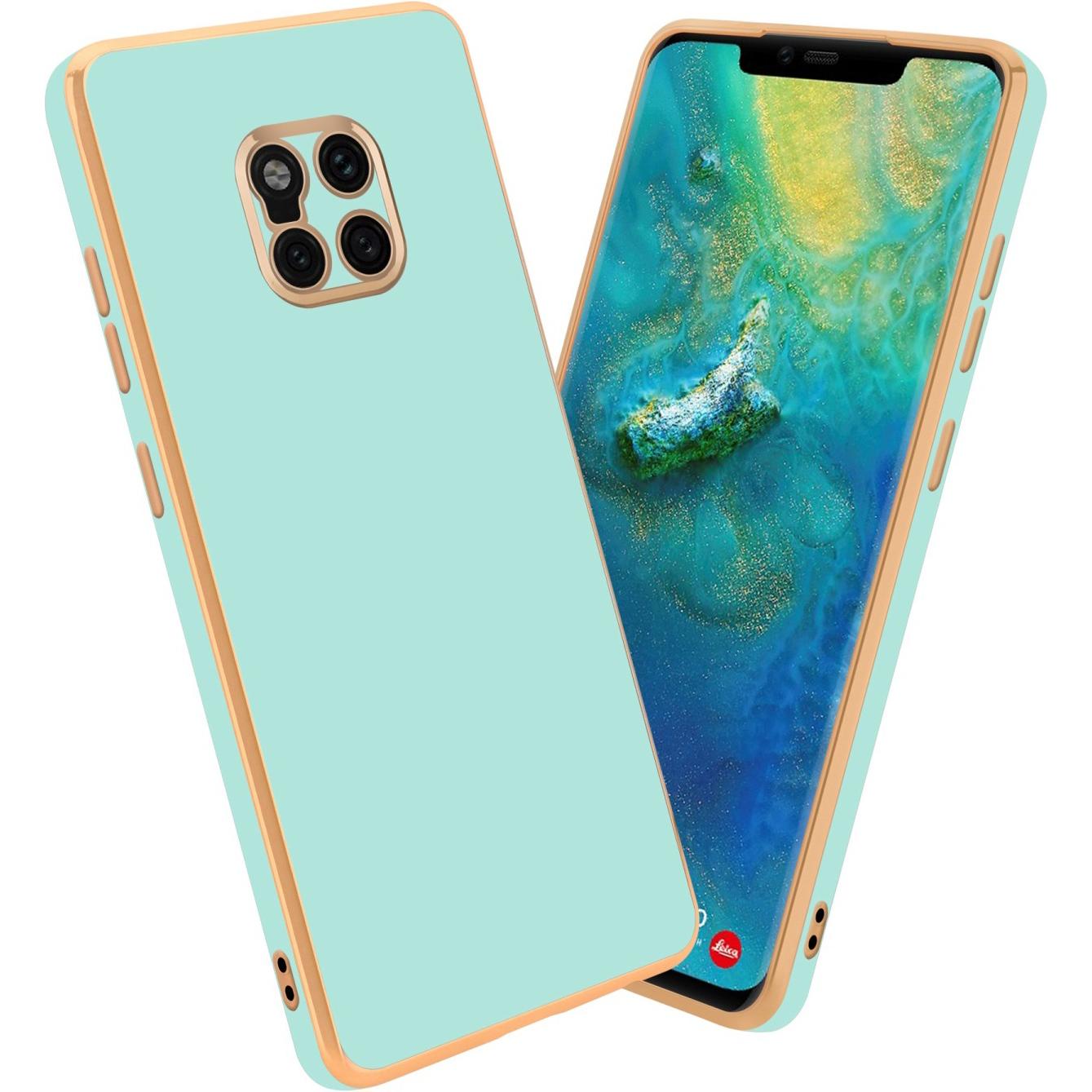 Cadorabo Hülle für Huawei MATE 20 PRO im TPU mit Kameraschutz LM130 Style (Huawei Mate 20 Pro), Smartphone Hülle, Grün