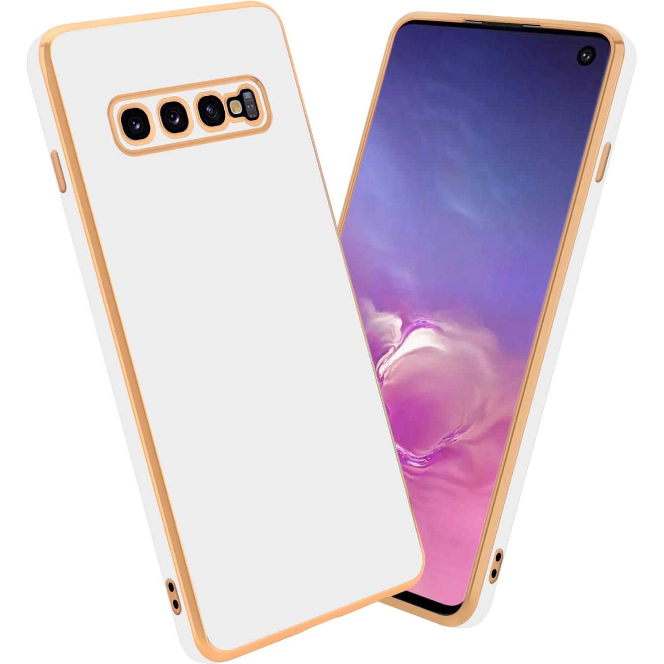 Cadorabo Hülle für Samsung Galaxy S10 PLUS im TPU mit Kameraschutz LM130 Style (Samsung Galaxy S10+), Smartphone Hülle, ...
