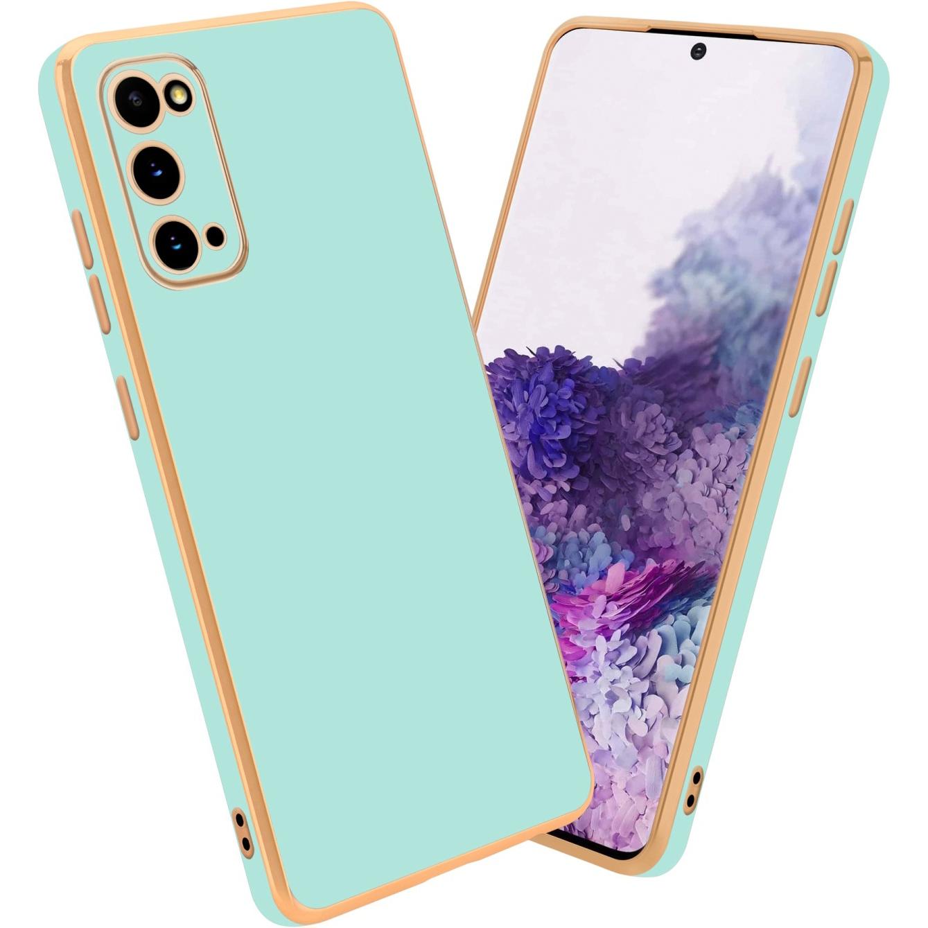 Cadorabo Hülle für Samsung Galaxy S20 im TPU mit Kameraschutz LM130 Style (Samsung Galaxy S20+), Smartphone Hülle, Grün