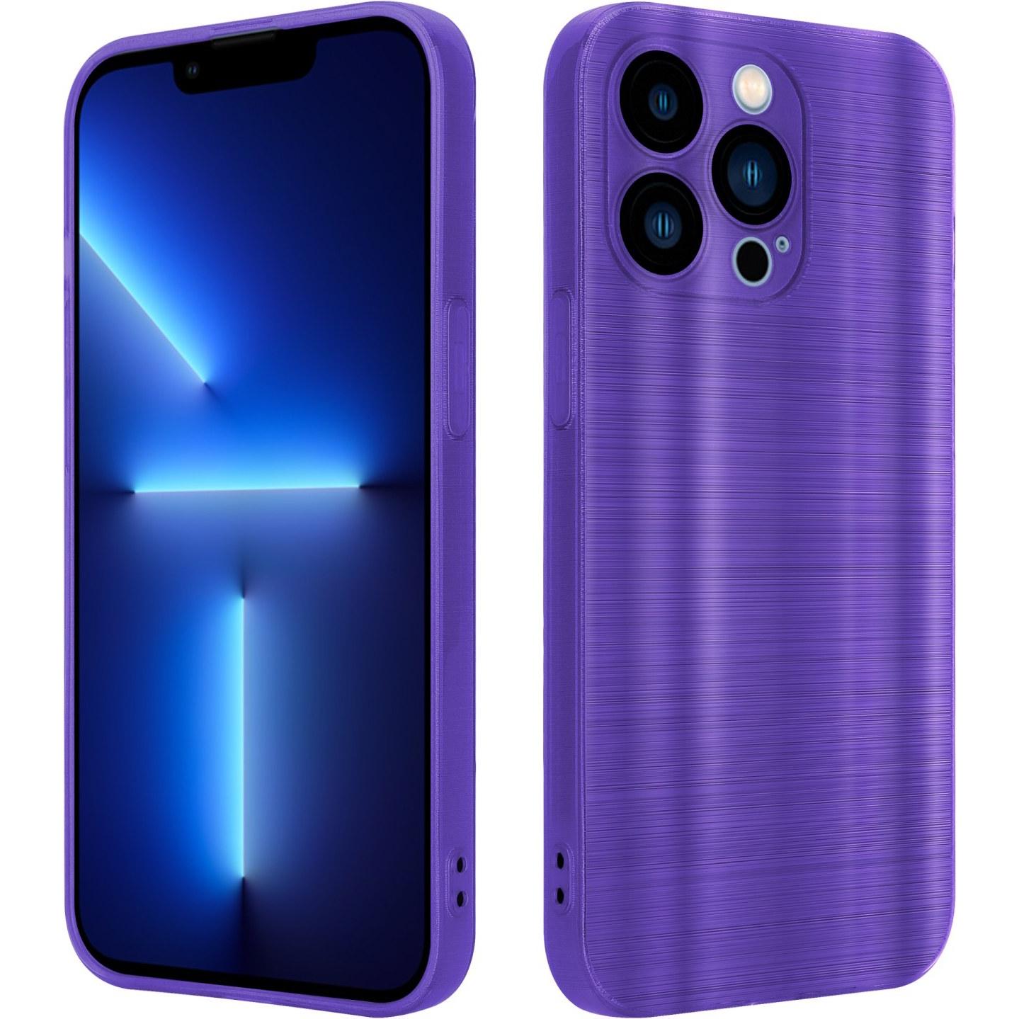 Cadorabo Hülle für Apple iPhone 13 PRO im TPU Brushed Kameraschutz LM160 Style (Apple iPhone 13 Pro), Smartphone Hülle, ...