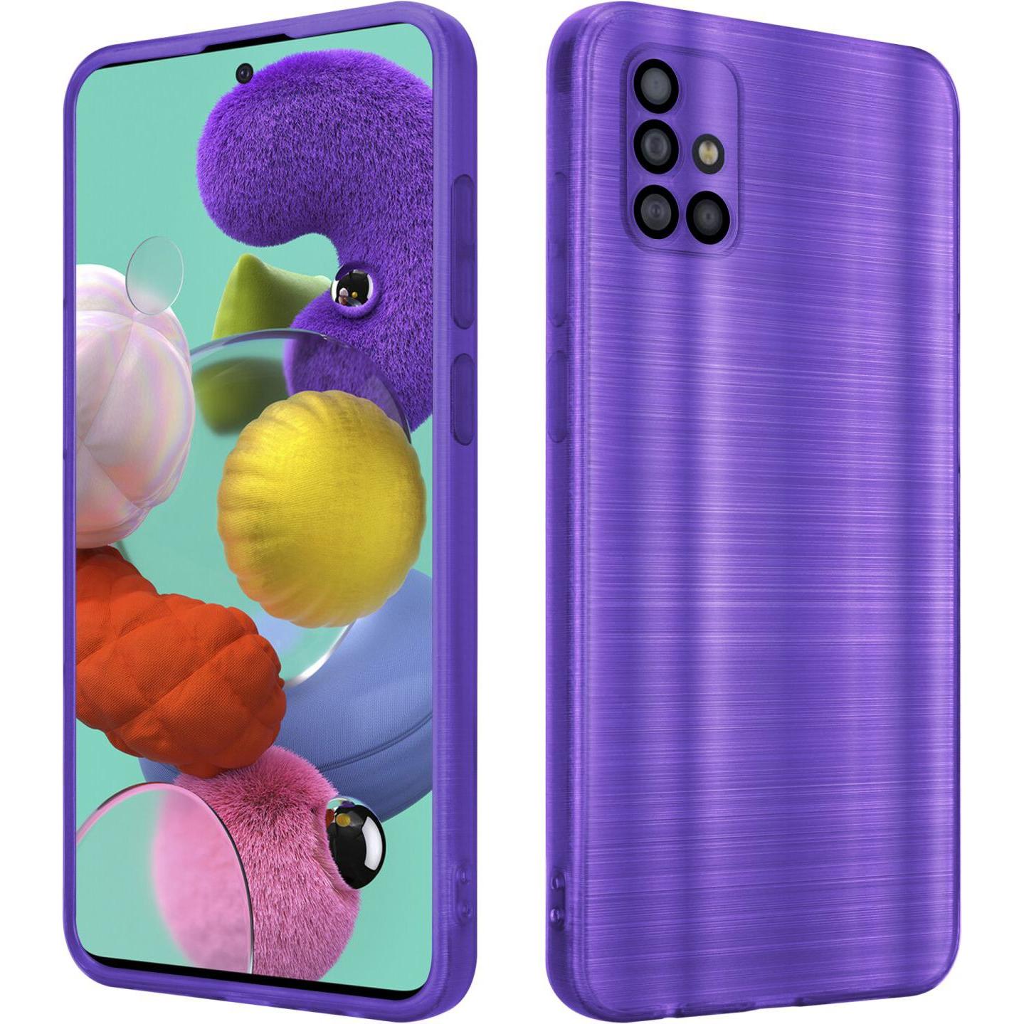 Cadorabo Hülle für Samsung Galaxy A51 4G / M40s im TPU Brushed Kameraschutz LM160 Style (Samsung Galaxy M40s), Smartphon...
