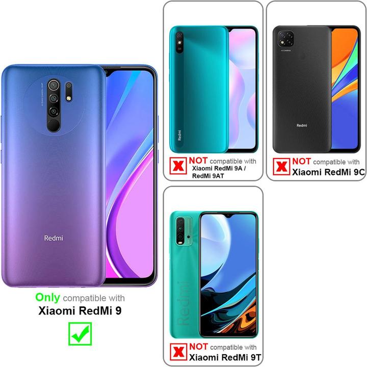 Image du produit Cadorabo Housse pour Xiaomi RedMi 9 en TPU brossé Protection caméra style LM160 (Xiaomi Redmi 9)