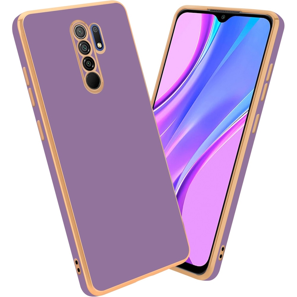 Cadorabo Hülle für Xiaomi RedMi 9 im TPU mit Kameraschutz LM130 Style (Xiaomi Redmi 9), Smartphone Hülle, Violett