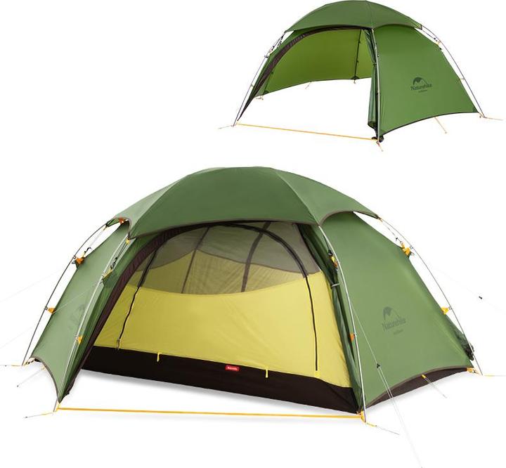 Produktbild Naturehike Cloud Peak 2 20d T-Zip Zelt nh17k240-y-green (2.50 kg, 2 Personen)