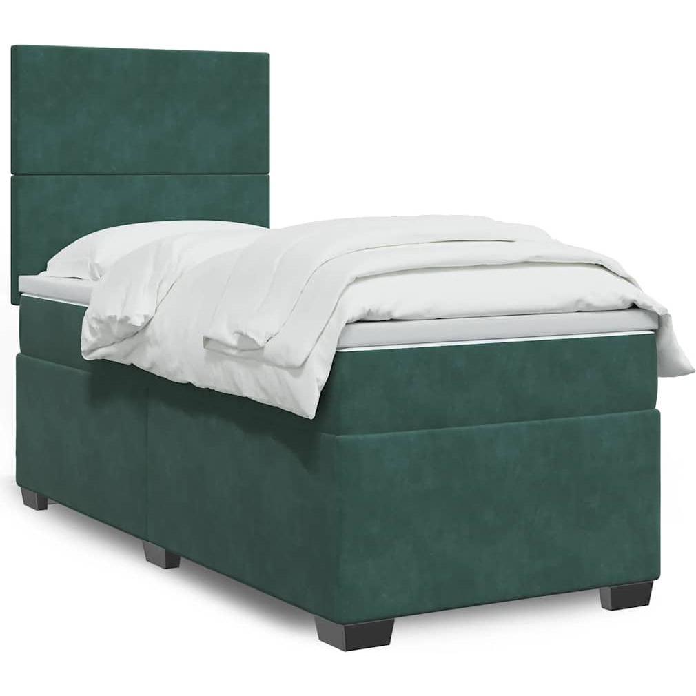 VidaXL, Bett, Bo x springbett mit Matratze 160 x 200 cm Samt (160 x 200 cm)