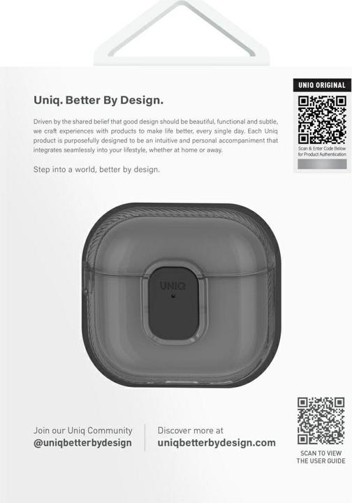 Productafbeelding Uniq Case Glase Pro for AirPods 4 Lock Case transparent (Hoofdtelefoon hoes)