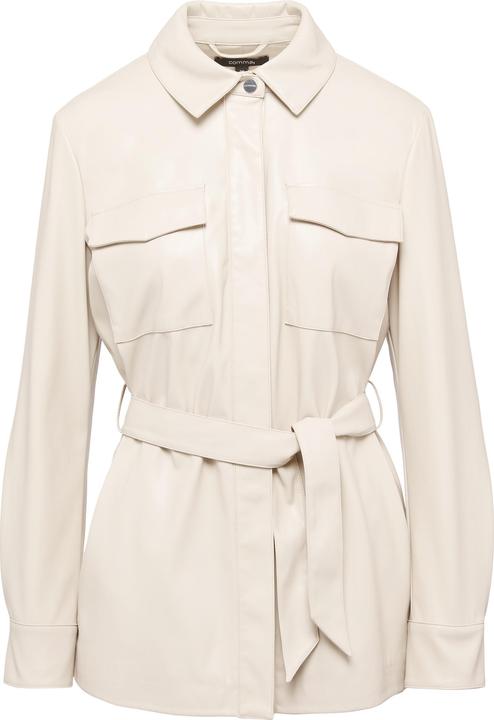 Produktbild Comma Indoor-Jacke Overshirt in Lederoptik mit abnehmbarem Gürtel (40)