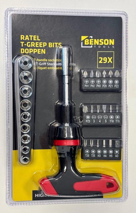 Benson Ratschen T-Griff Steckschlussel Bits 29 Tlg - Galaxus