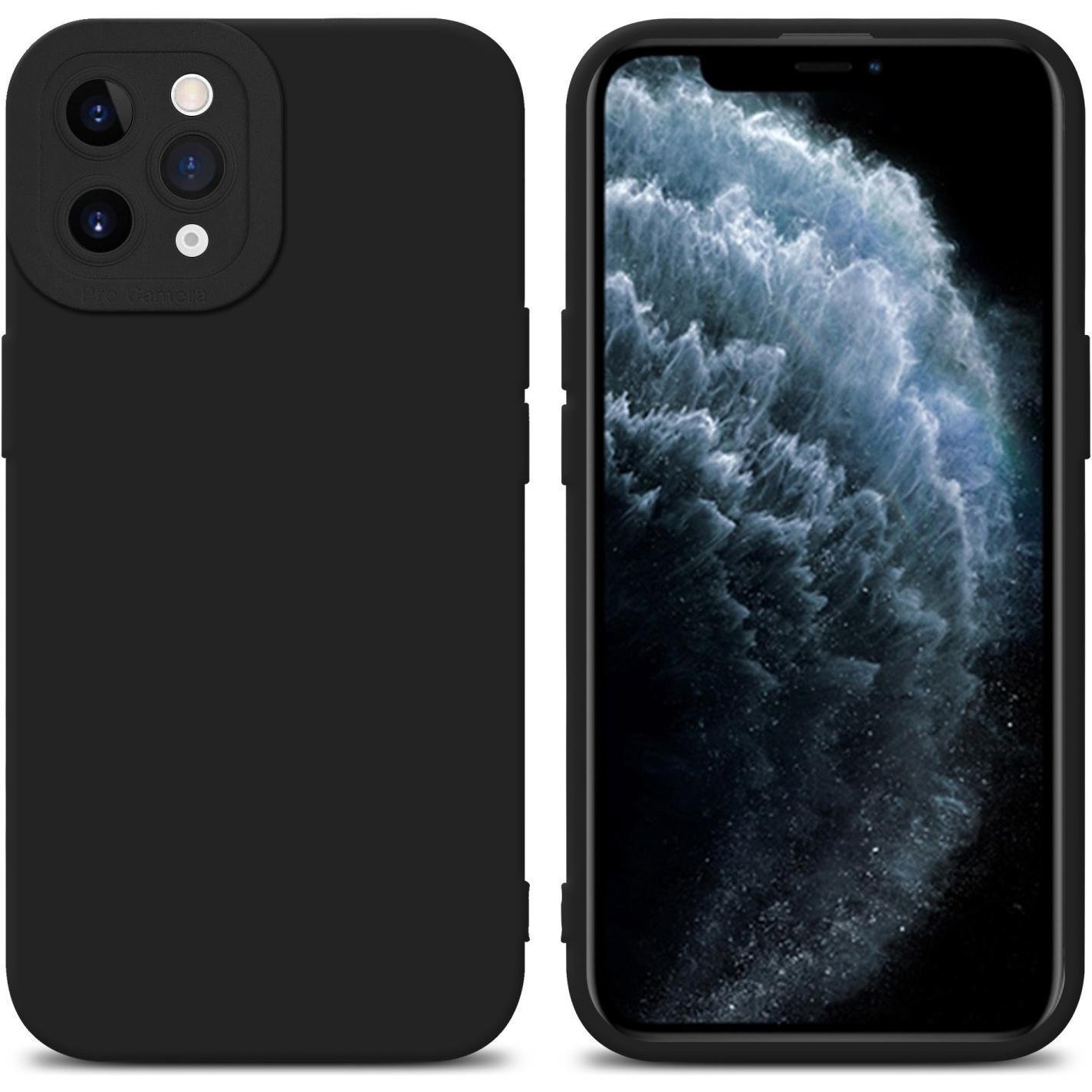 Cadorabo Hülle für Apple iPhone 11 PRO MAX im TPU Fluid LM162 Style (Apple iPhone 11 Pro Max), Smartphone Hülle, Schwarz