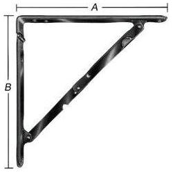 Magni, Regalträger, Klappkonsolen Vormann in Braun,Schwarz und Weiss