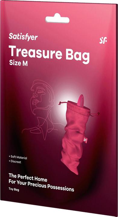 Produktbild Satisfyer Treasure Bags | Soft and Washable Material | Discreet Storage, Colour:Pink, Size:M