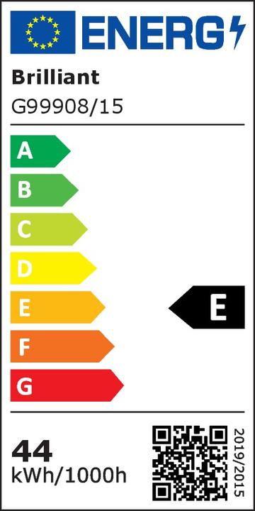 Energie-Label Brilliant Queen LED Pendelleuchte 80cm chrom Mass: 150x80 (6000 lm)