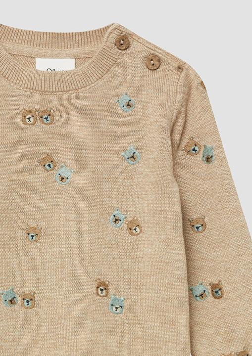Image du produit s.Oliver Strickpullover Unisex Strickpulli mit Bärchenstickerei (68)
