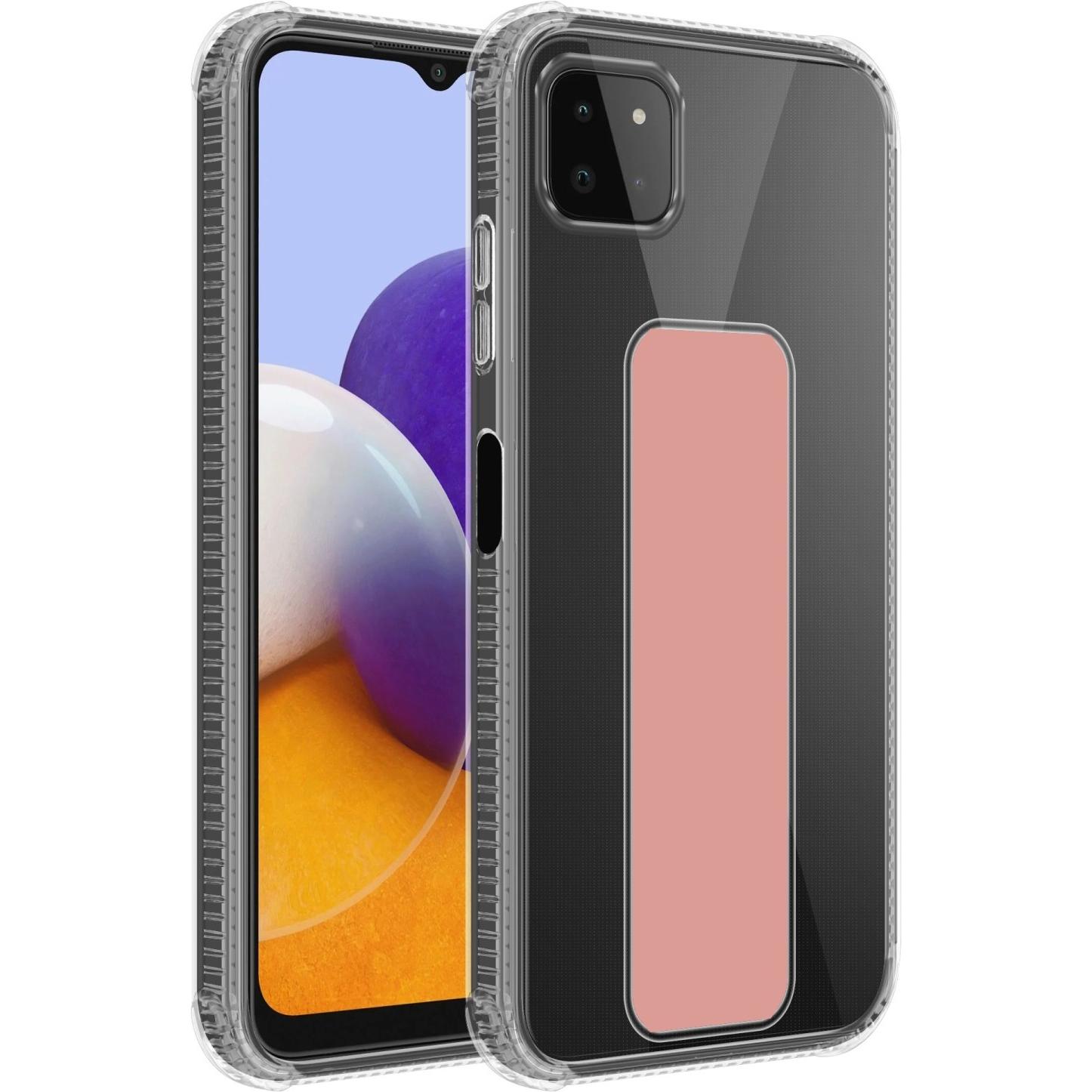 Cadorabo Hülle für Samsung Galaxy A22 5G im TPU mit Halterung LM167 Style (Samsung Galaxy A22 5G), Smartphone Hülle, Ros...