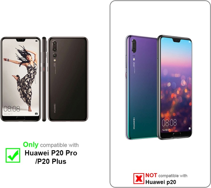 Actual product image Cadorabo Case for Huawei P20 PRO / P20 PLUS in TPU with camera protection LM130 Style (Huawei P20 Pro, Huawei P20 Plus)