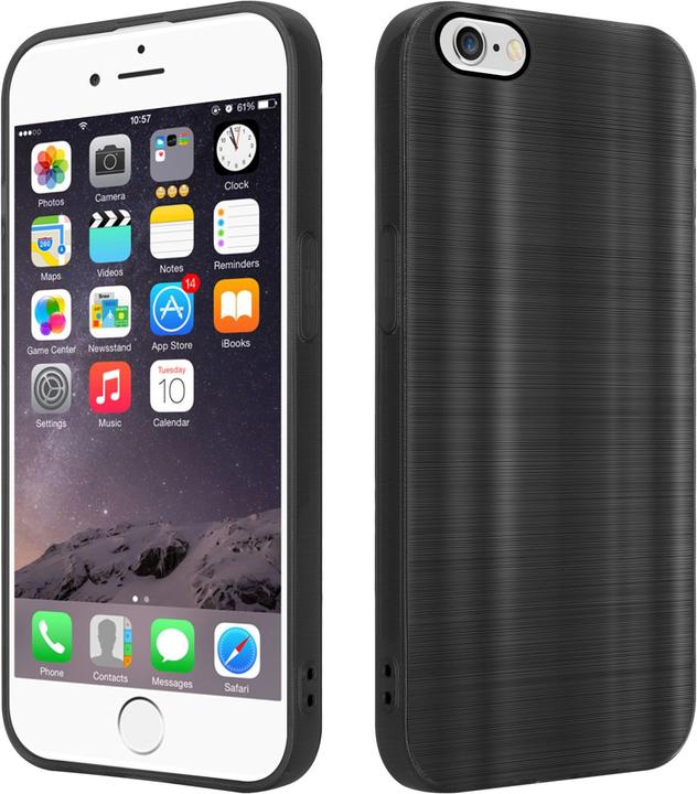 Actual product image Cadorabo Case for Apple iPhone 6 / 6S in TPU Brushed Camera Protection LM160 Style (Apple iPhone 6)