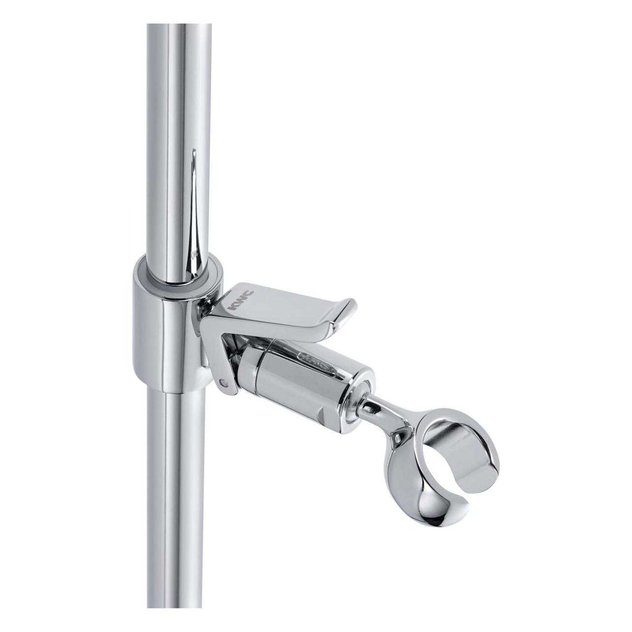 Supporto regolabile per soffione doccia, cromato, 15-30 mm, con