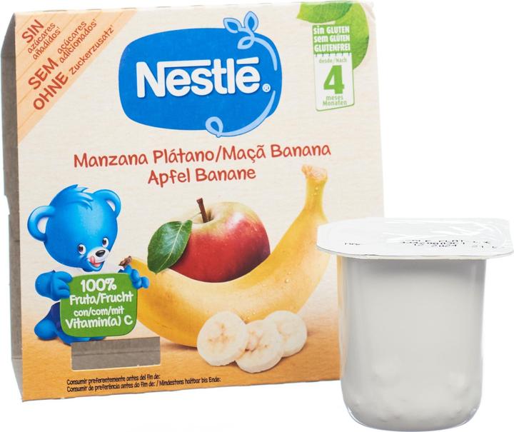 Image du produit Nestlé Compote de pommes et de bananes, après 4 mois (400 g)