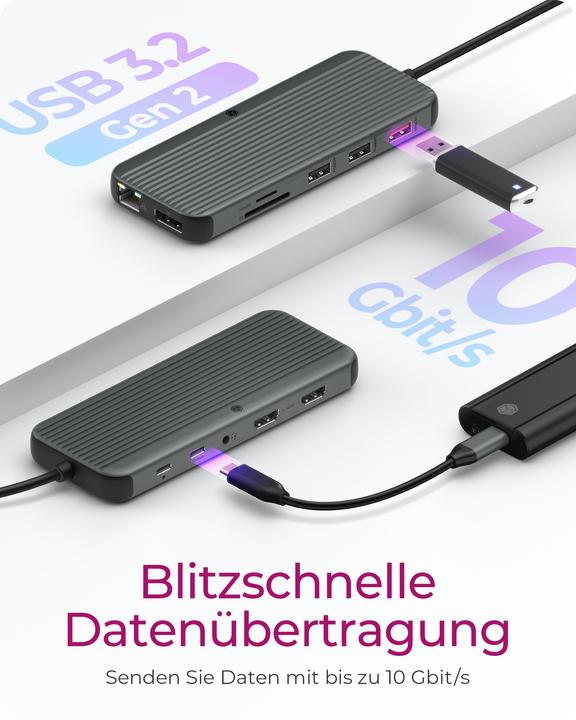 Produktbild Icy Box IB-DK4060-CPD (USB-C, 12 Ports)