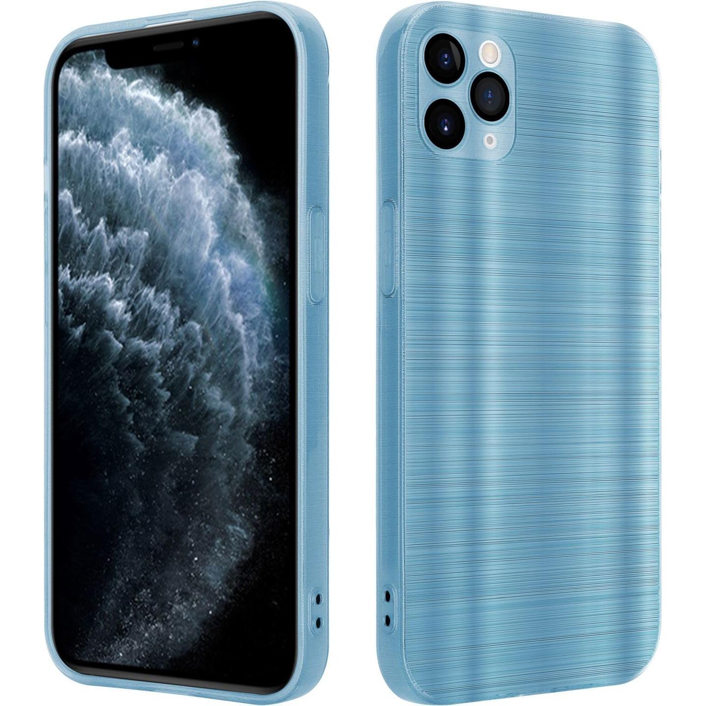 Cadorabo Hülle für Apple iPhone 11 PRO MAX im TPU Brushed Kameraschutz LM160 Style (Apple iPhone 11 Pro Max), Smartphone...