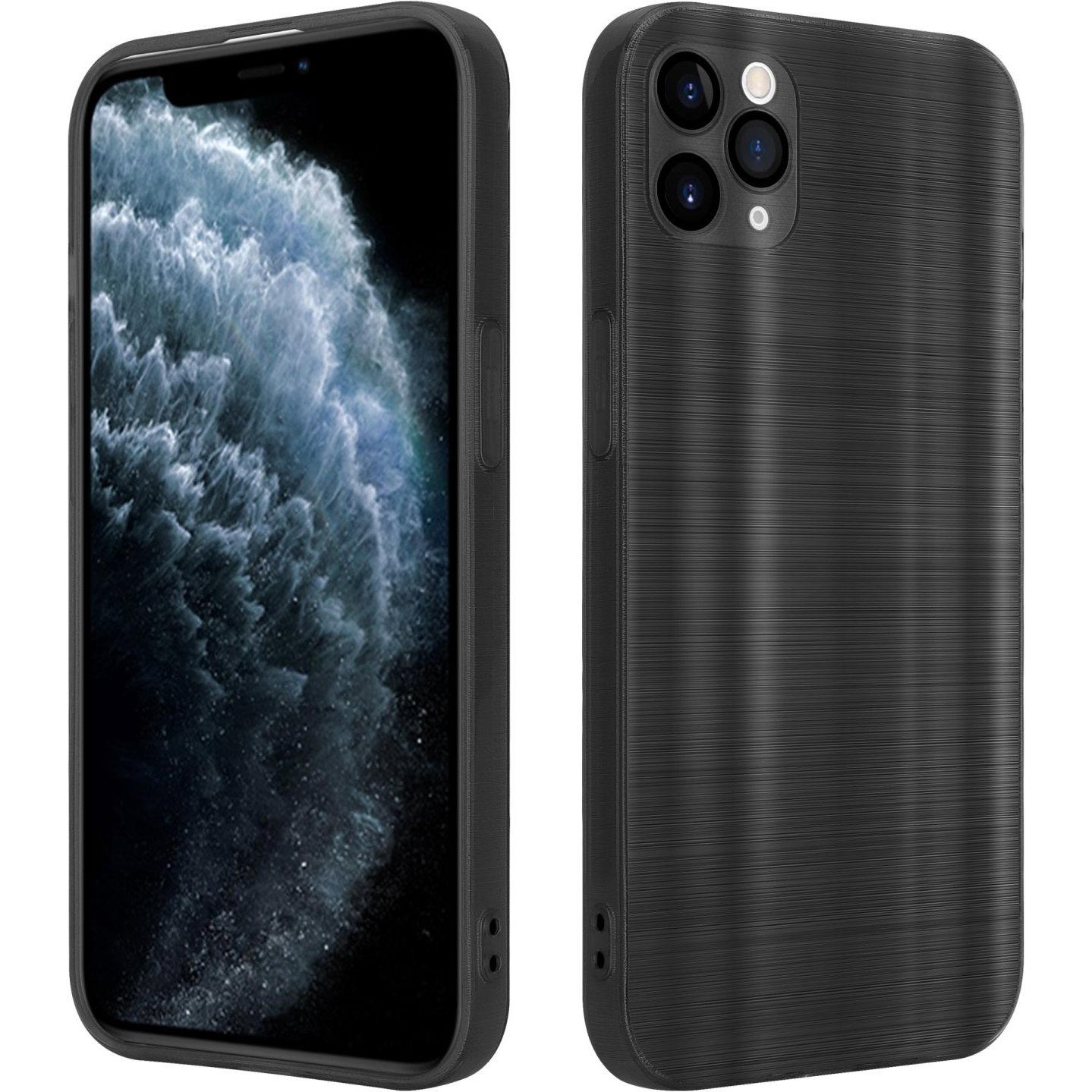 Cadorabo Hülle für Apple iPhone 11 PRO MAX im TPU Brushed Kameraschutz LM160 Style (Apple iPhone 11 Pro Max), Smartphone...