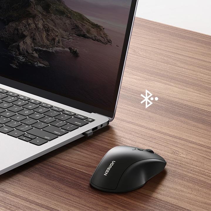 Actual product image Ugreen Wireless mouse MU101 2.4G+BT (Blue) (Wireless)