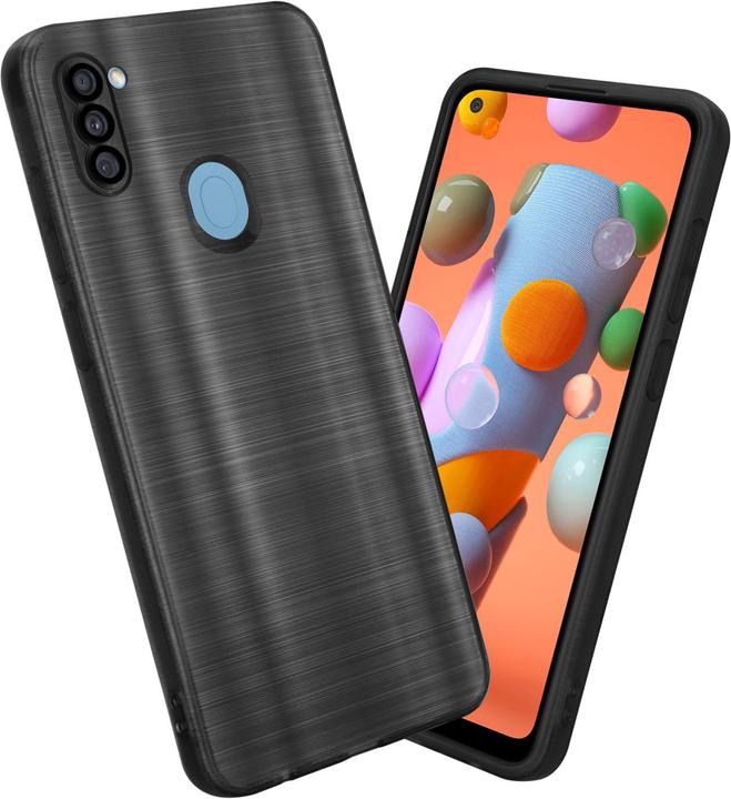 Immagine prodotto Cadorabo Custodia per Samsung Galaxy A11 / M11 in TPU spazzolato con protezione per fotocamera stile LM160 (Samsung Galaxy A11, Samsung Galaxy M11)