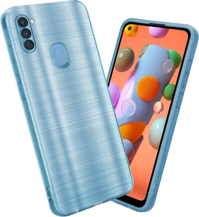 Immagine prodotto Cadorabo Custodia per Samsung Galaxy A11 / M11 in TPU spazzolato con protezione per fotocamera stile LM160 (Samsung Galaxy A11, Samsung Galaxy M11)