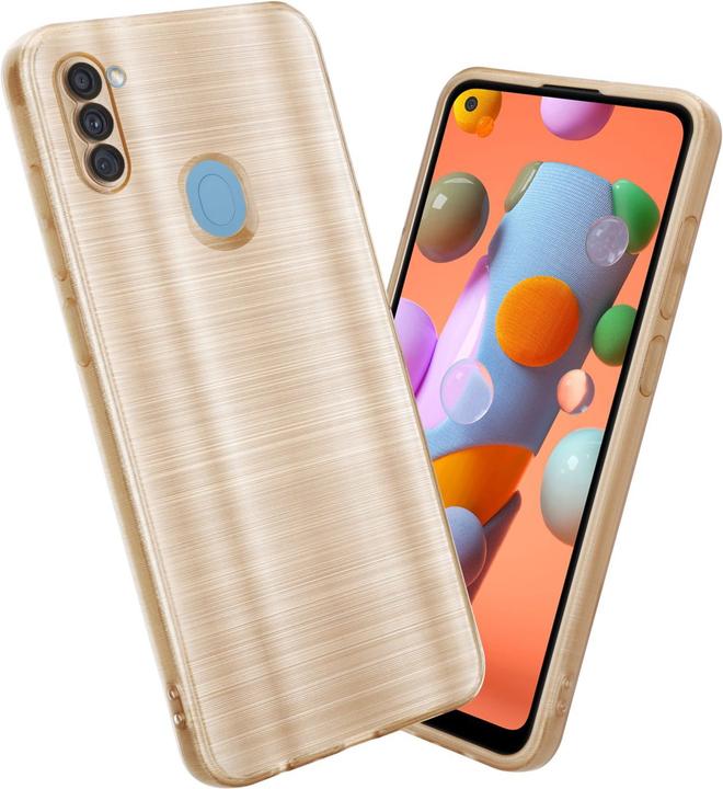 Immagine prodotto Cadorabo Custodia per Samsung Galaxy A11 / M11 in TPU spazzolato con protezione per fotocamera stile LM160 (Samsung Galaxy A11, Samsung Galaxy M11)