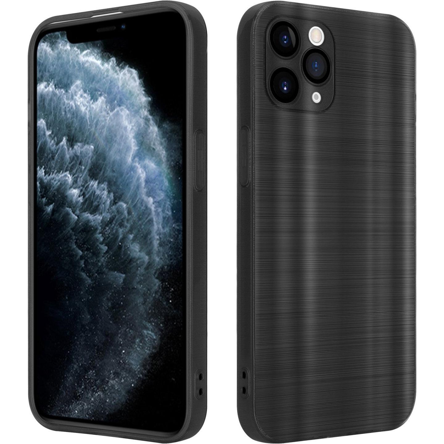 Cadorabo Hülle für Apple iPhone 11 PRO im TPU Brushed Kameraschutz LM160 Style (Apple iPhone 11 Pro), Smartphone Hülle, ...