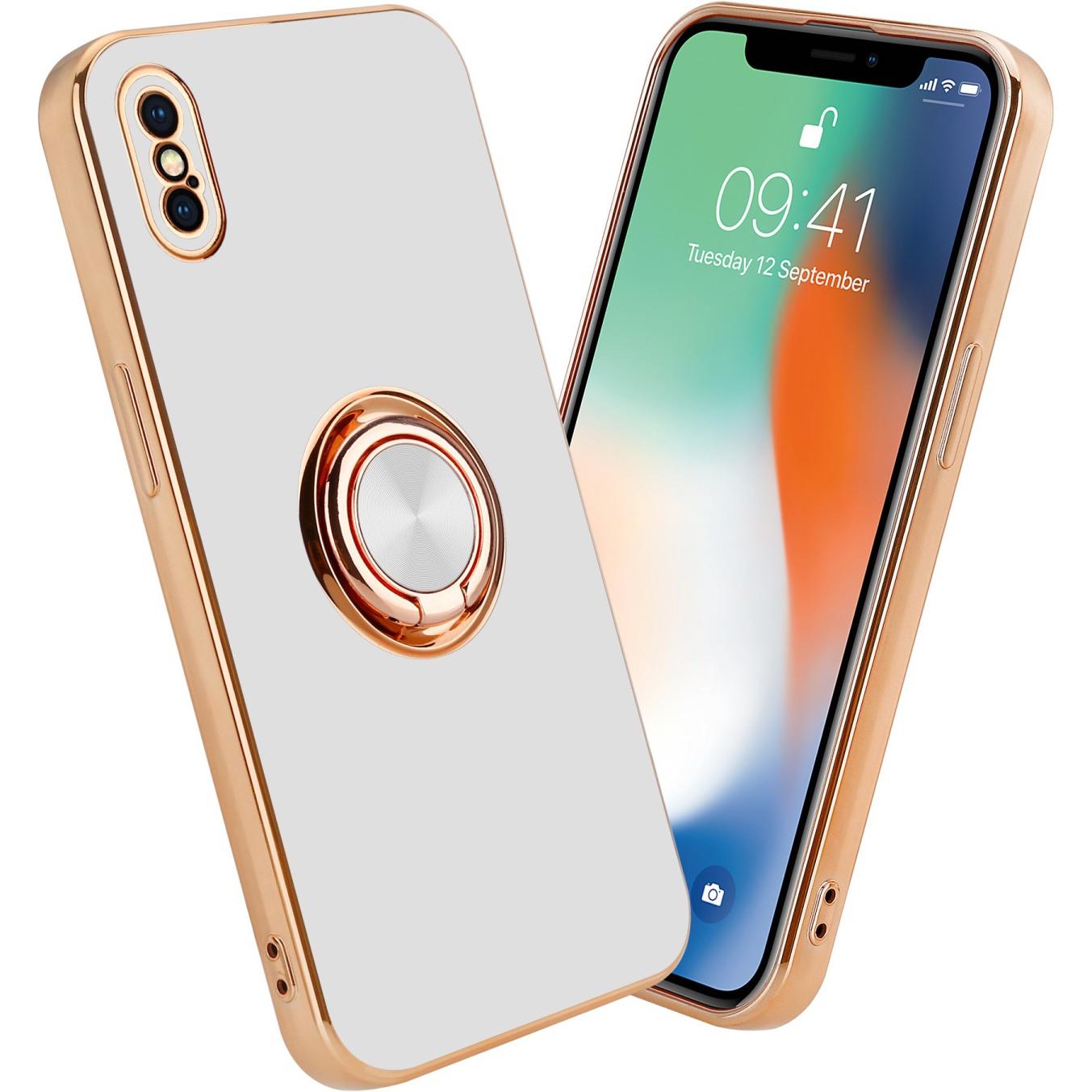 Cadorabo Hülle für Apple iPhone XS MAX im TPU mit Kameraschutz und Ring LM089 Style (Apple iPhone XS Max), Smartphone Hü...