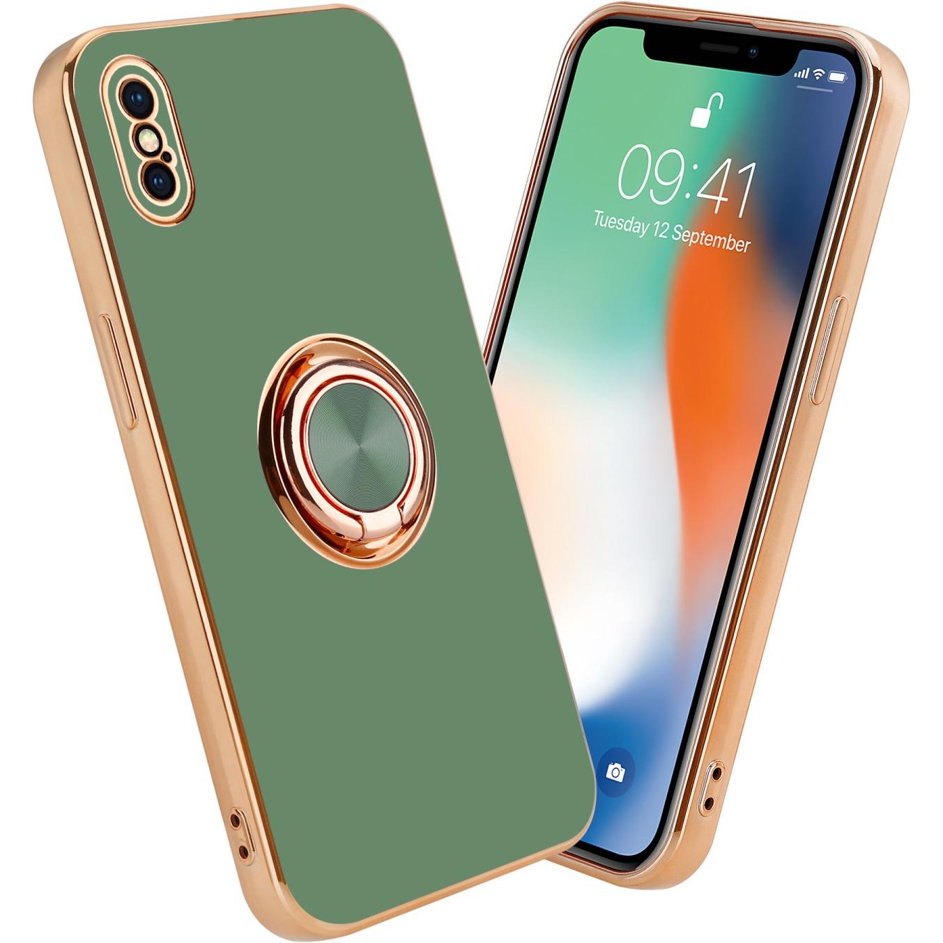 Cadorabo Hülle für Apple iPhone XS MAX im TPU mit Kameraschutz und Ring LM089 Style (Apple iPhone XS Max), Smartphone Hü...