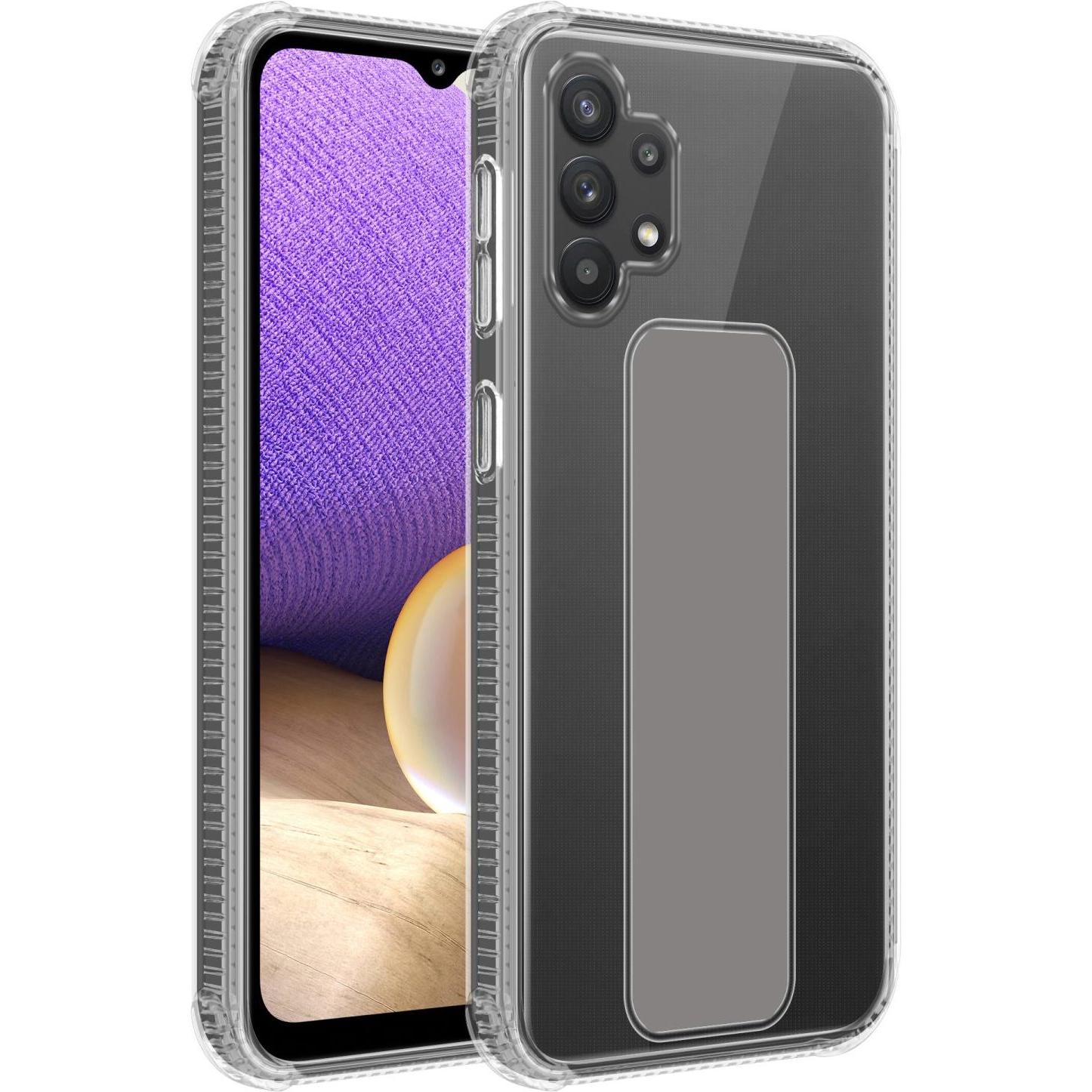 Cadorabo Hülle für Samsung Galaxy A32 5G im TPU mit Halterung LM167 Style (Samsung Galaxy A32 5G), Smartphone Hülle, Gra...