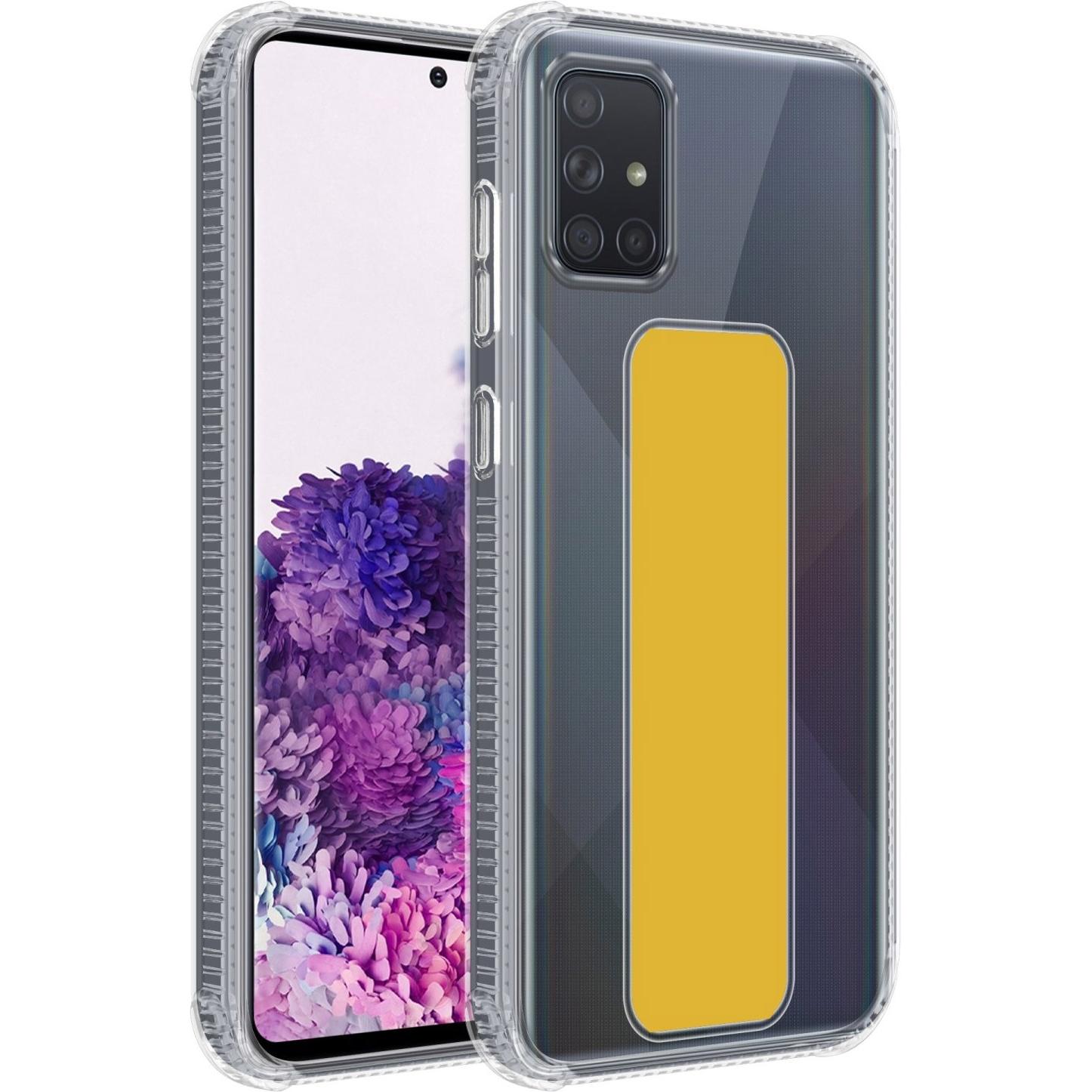 Thumbnail - Cadorabo Hülle für Samsung Galaxy A71 4G im TPU mit Halterung LM167 Style (Samsung Galaxy A71), Smartphone Hülle, Gelb