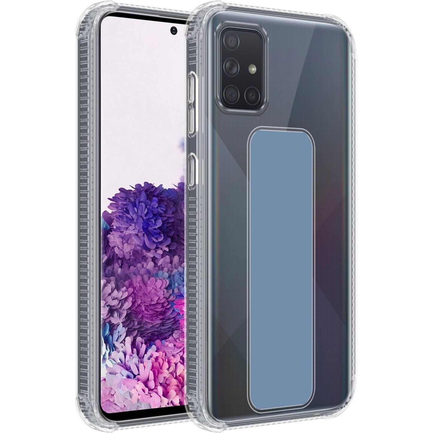 Cadorabo Hülle für Samsung Galaxy A71 4G im TPU mit Halterung LM167 Style (Samsung Galaxy A71), Smartphone Hülle, Blau