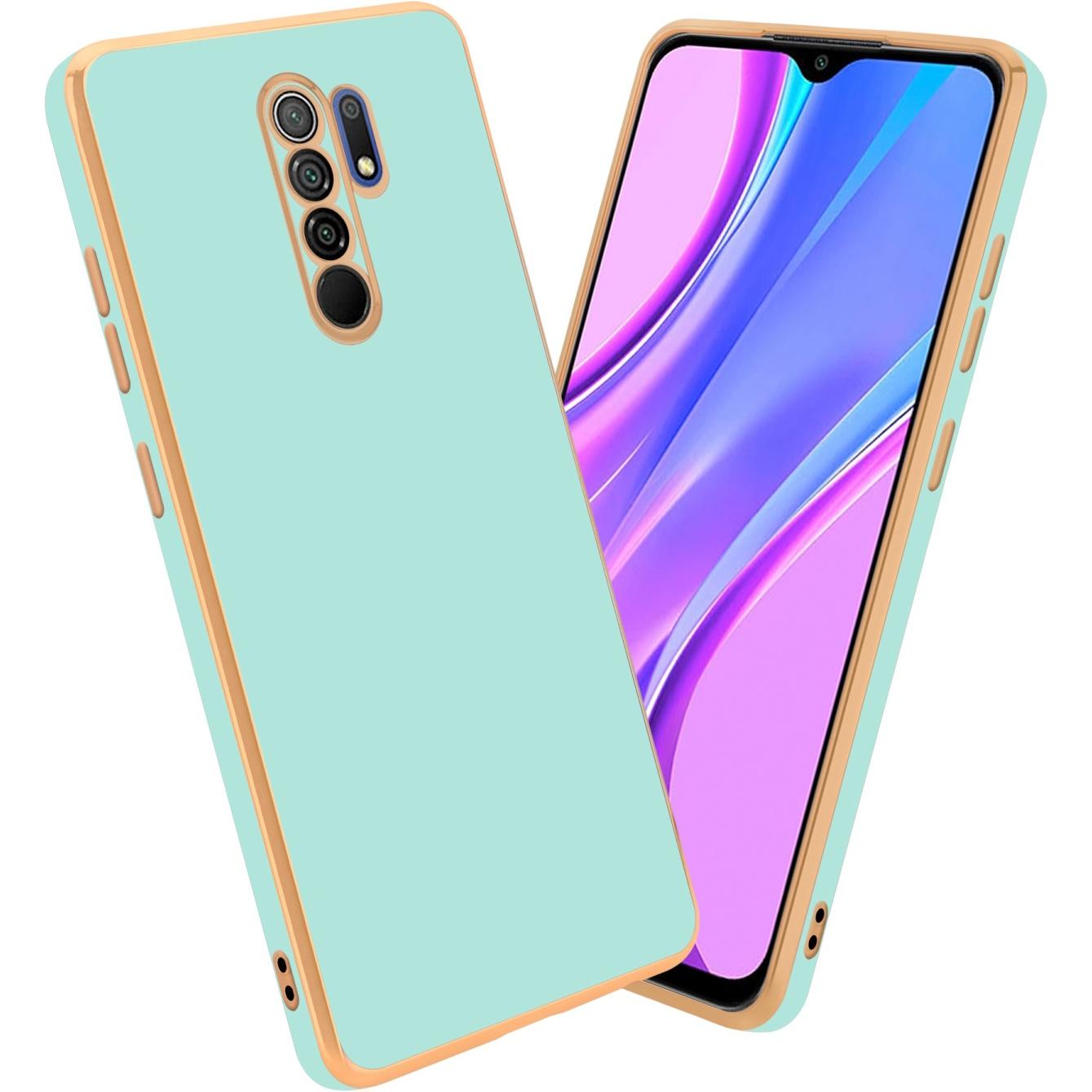 Cadorabo Hülle für Xiaomi RedMi 9 im TPU mit Kameraschutz LM130 Style (Xiaomi Redmi 9), Smartphone Hülle, Grün