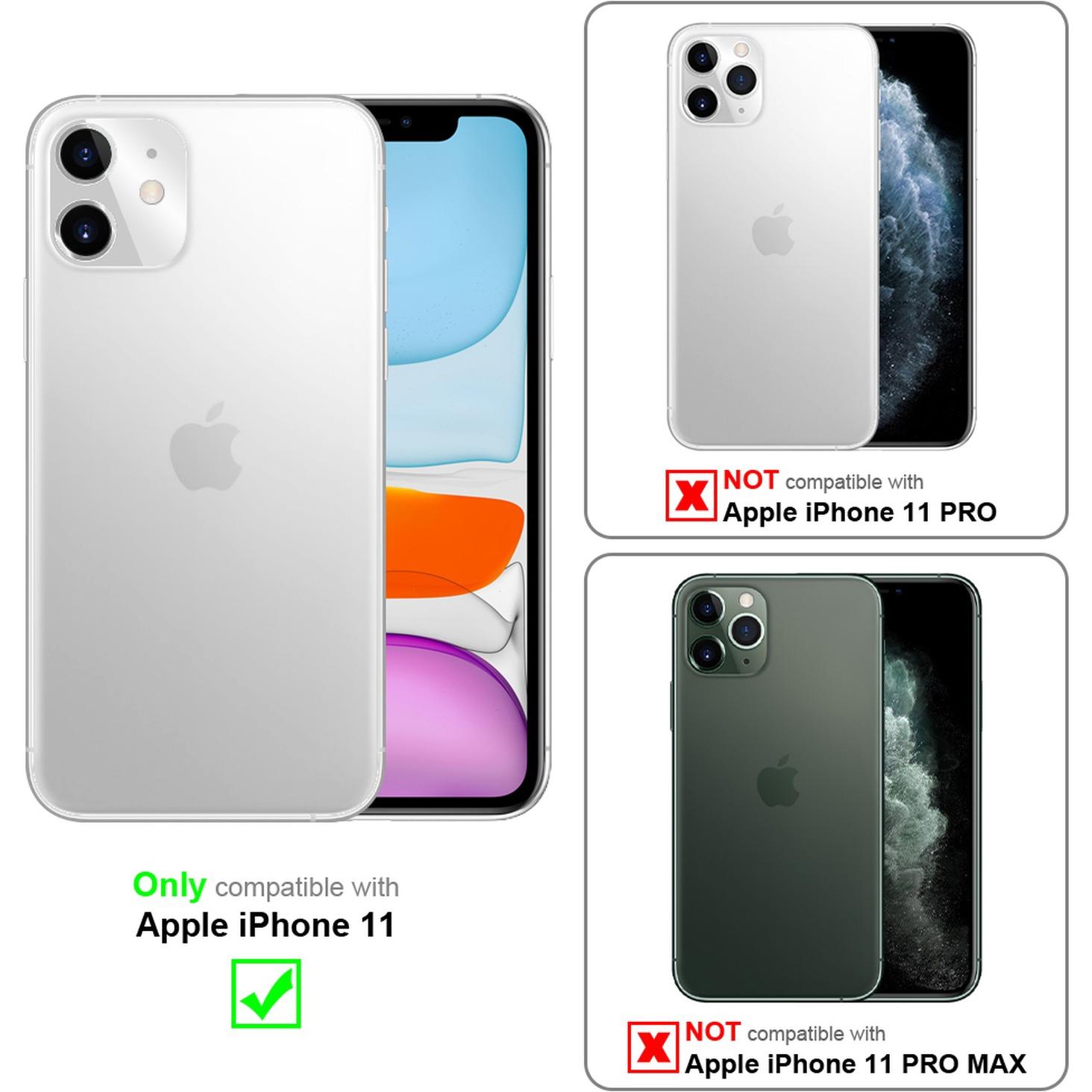Thumbnail - Cadorabo Hülle für Apple iPhone 11 im TPU mit Kameraschutz LM130 Style (Apple iPhone 11), Smartphone Hülle, Weiss